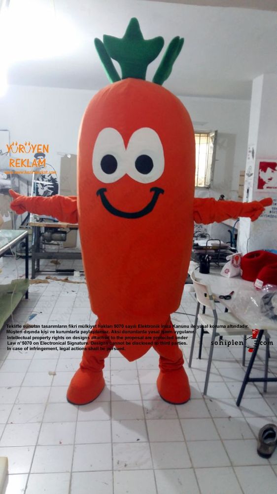 Havuç Maskotu / 4TEAM maskot kostümü