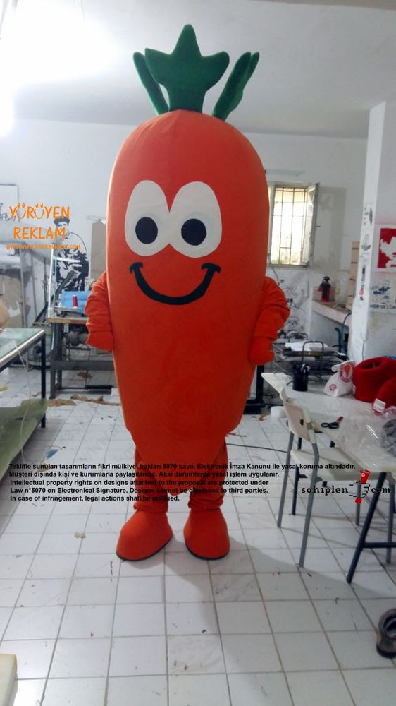 Havuç Maskotu / 4TEAM maskot kostümü