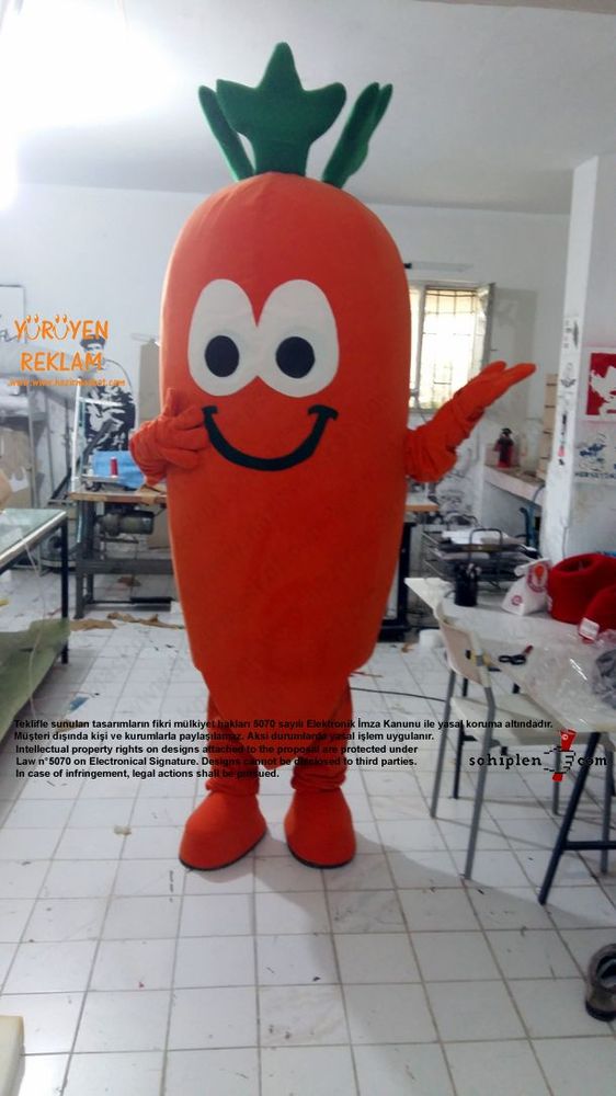 Havuç Maskotu / 4TEAM maskot kostümü