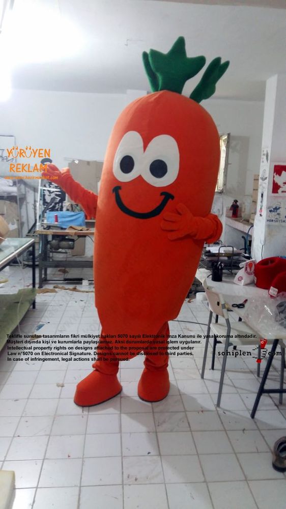 Havuç Maskotu / 4TEAM maskot kostümü