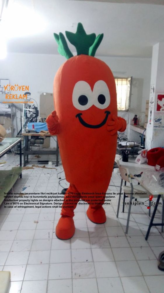 Havuç Maskotu / 4TEAM maskot kostümü