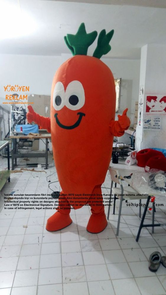 Havuç Maskotu / 4TEAM maskot kostümü