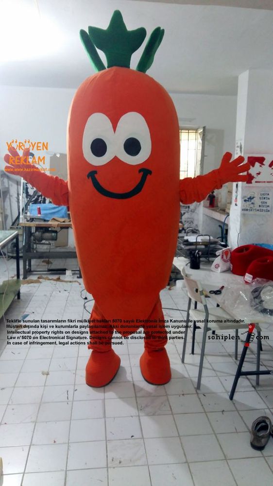 Havuç Maskotu / 4TEAM maskot kostümü