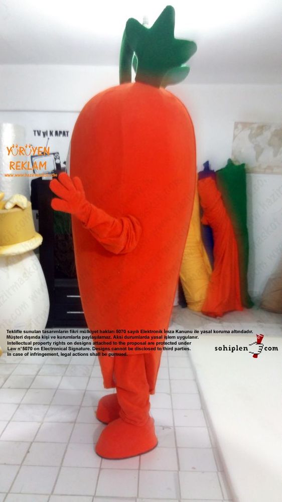 Havuç Maskotu / 4TEAM maskot kostümü