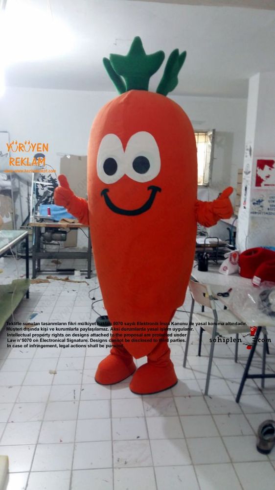 Havuç Maskotu / 4TEAM maskot kostümü
