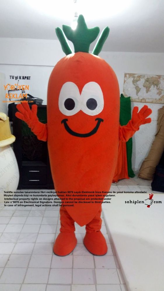 Havuç Maskotu / 4TEAM maskot kostümü