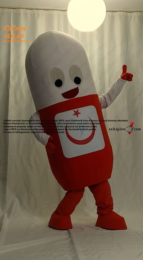 Antibiyotik İlaç Maskot / Yalova Kamu Hastaneleri Birliği maskot kostümü