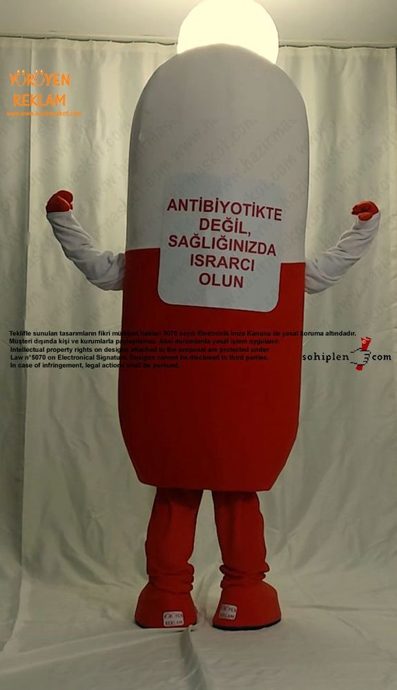 Antibiyotik İlaç Maskot / Yalova Kamu Hastaneleri Birliği maskot kostümü