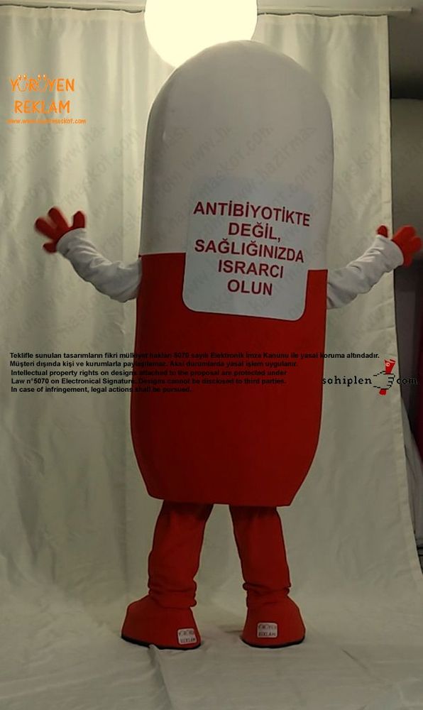 Antibiyotik İlaç Maskot / Yalova Kamu Hastaneleri Birliği maskot kostümü