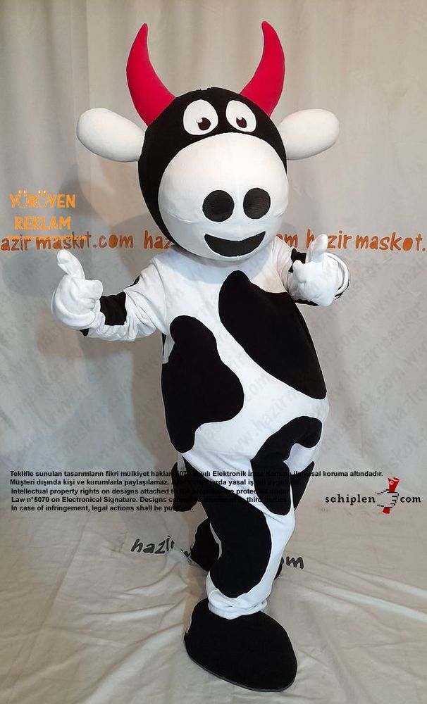 İnek Maskot Kostümü / Manisa İl Tarım Müdürlüğü maskot kostümü