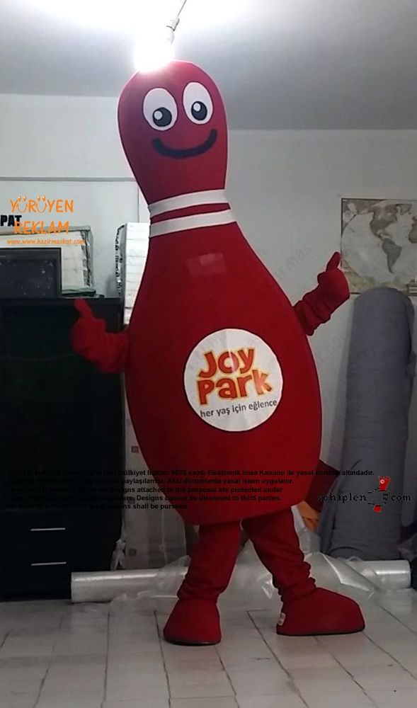 Bowling Lobut Maskot Kostümü / JoyPark maskot kostümü