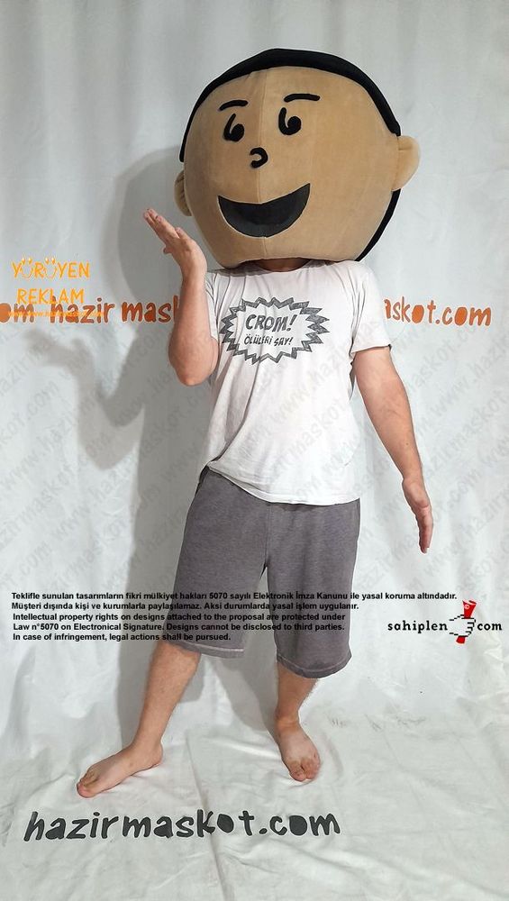 Kafa Çocuk Maskot Kostümü maskot kostümü