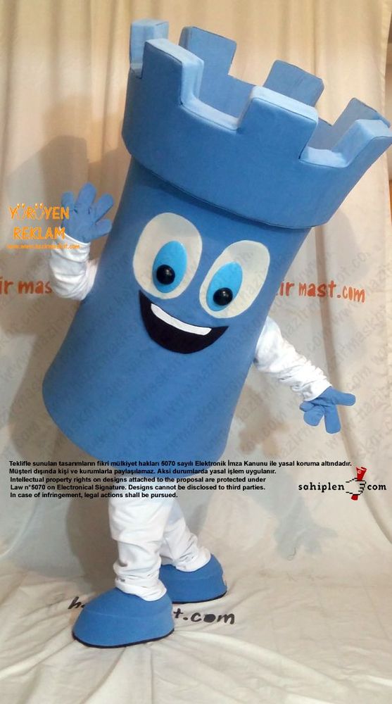 Kale Maskot kostümü / Türkiye Satranç Federasyonu maskot kostümü