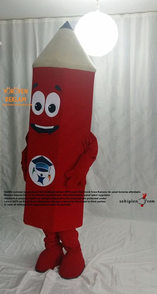 Kalem Maskot Kostümü / Şirinada maskot kostümü