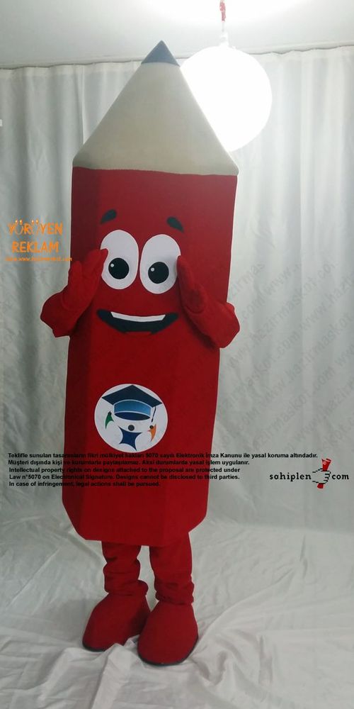 Kalem Maskot Kostümü / Şirinada maskot kostümü