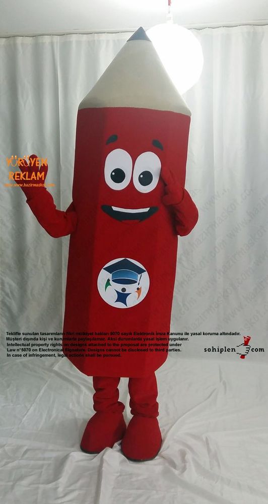 Kalem Maskot Kostümü / Şirinada maskot kostümü