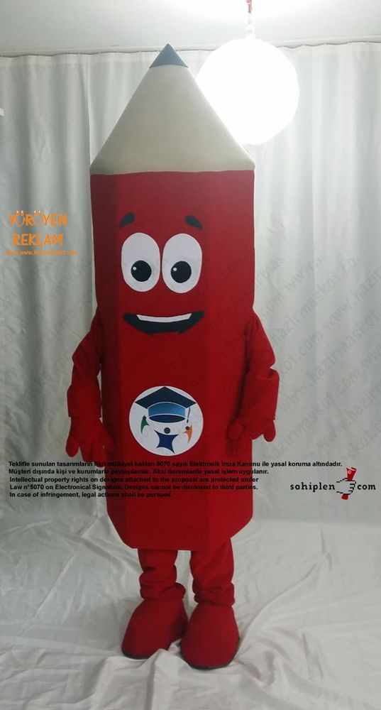 Kalem Maskot Kostümü / Şirinada maskot kostümü