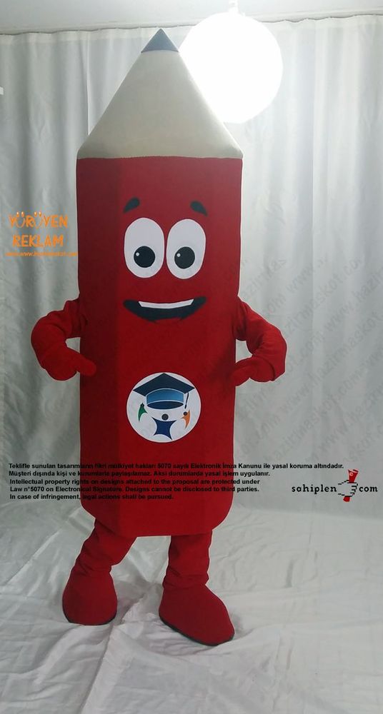 Kalem Maskot Kostümü / Şirinada maskot kostümü