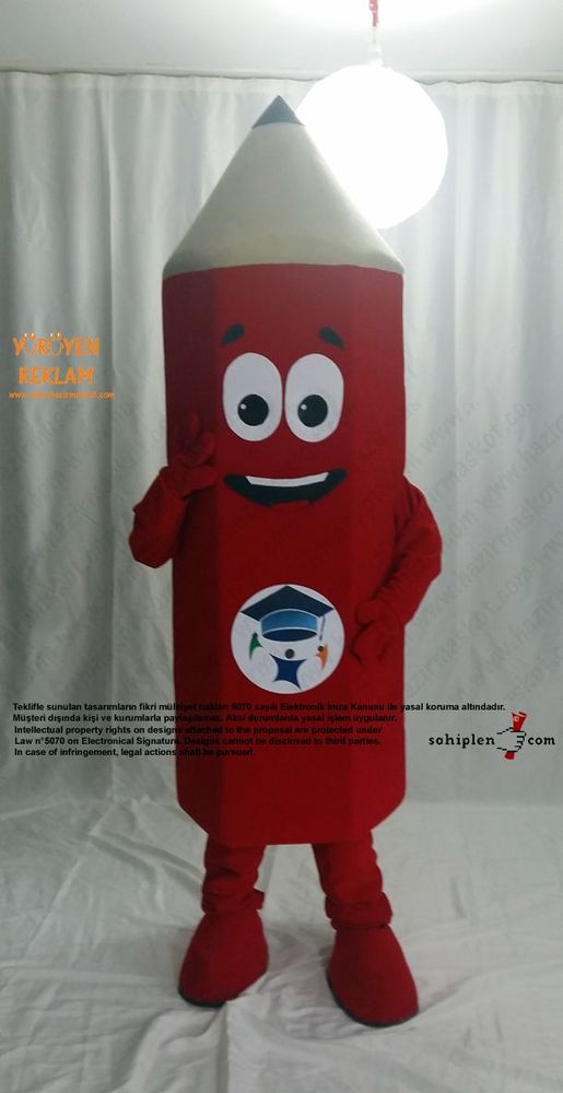 Kalem Maskot Kostümü / Şirinada maskot kostümü