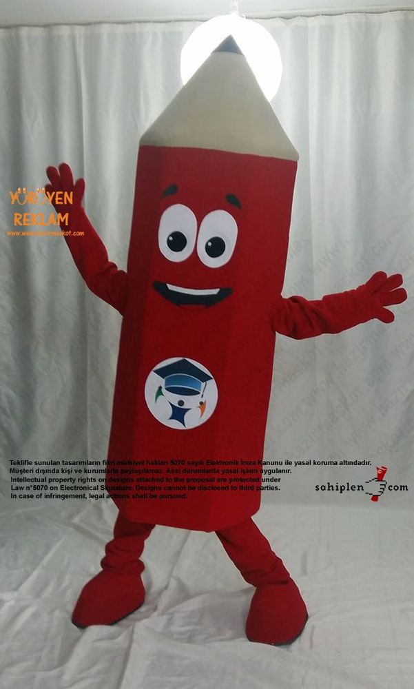 Kalem Maskot Kostümü / Şirinada maskot kostümü