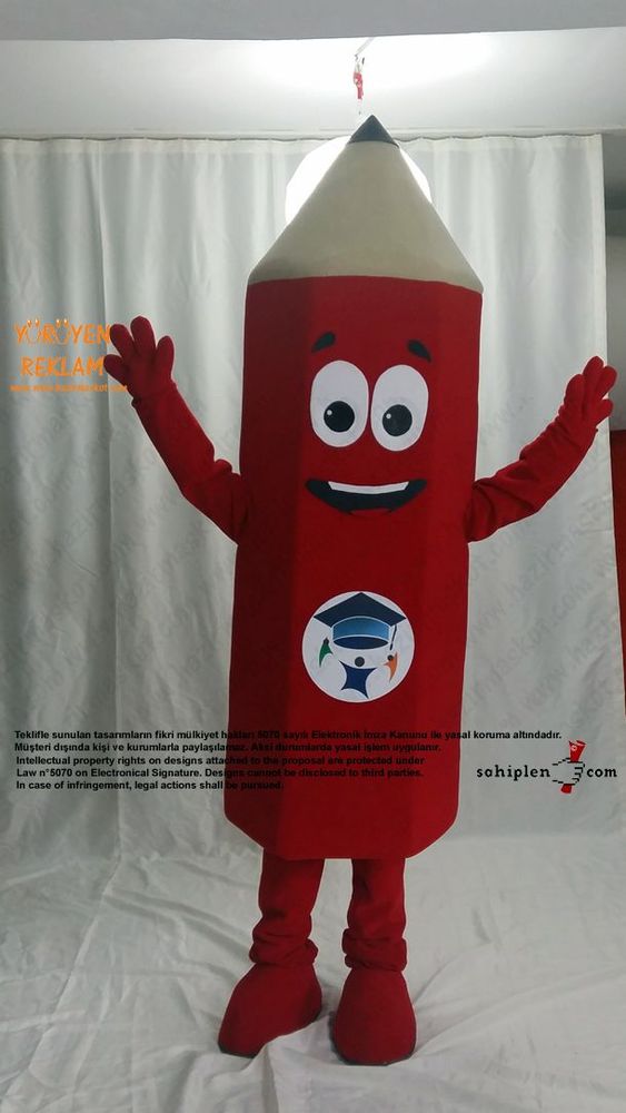 Kalem Maskot Kostümü / Şirinada maskot kostümü
