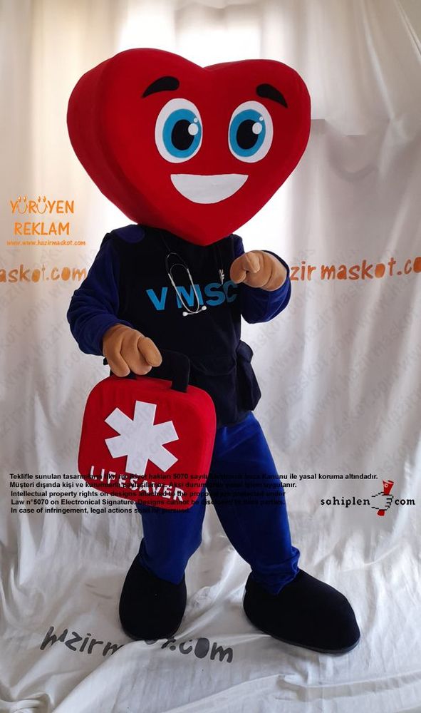 Kalp Kafa Doktor Maskot / Amerika maskot kostümü