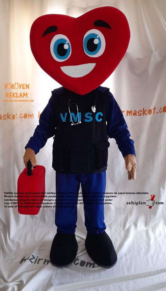 Kalp Kafa Doktor Maskot / Amerika maskot kostümü