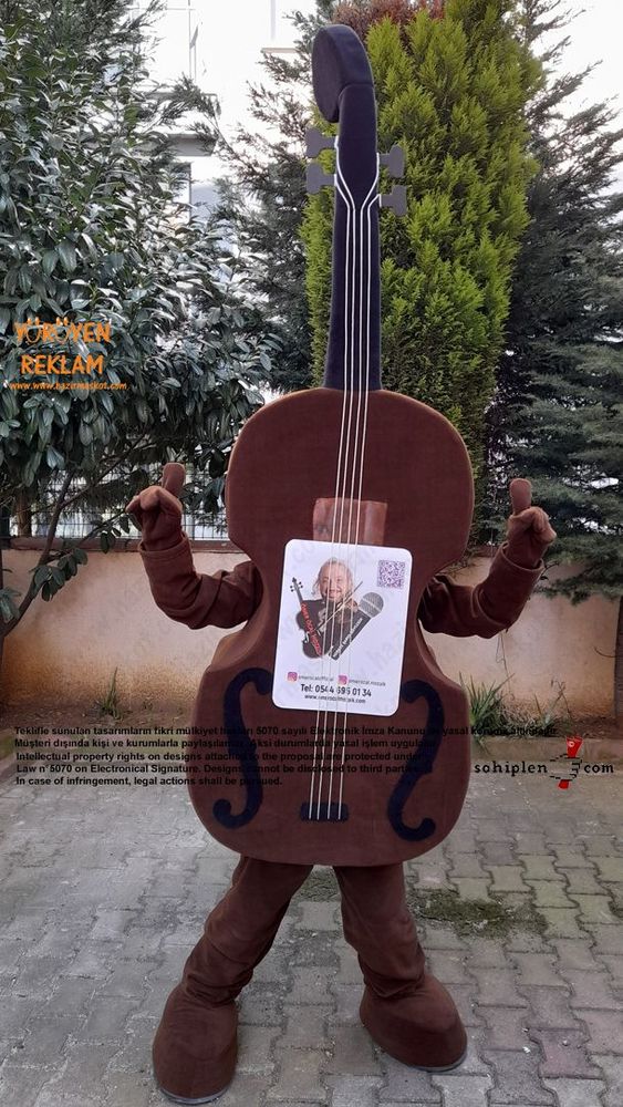 Keman Maskot Kostümü maskot kostümü