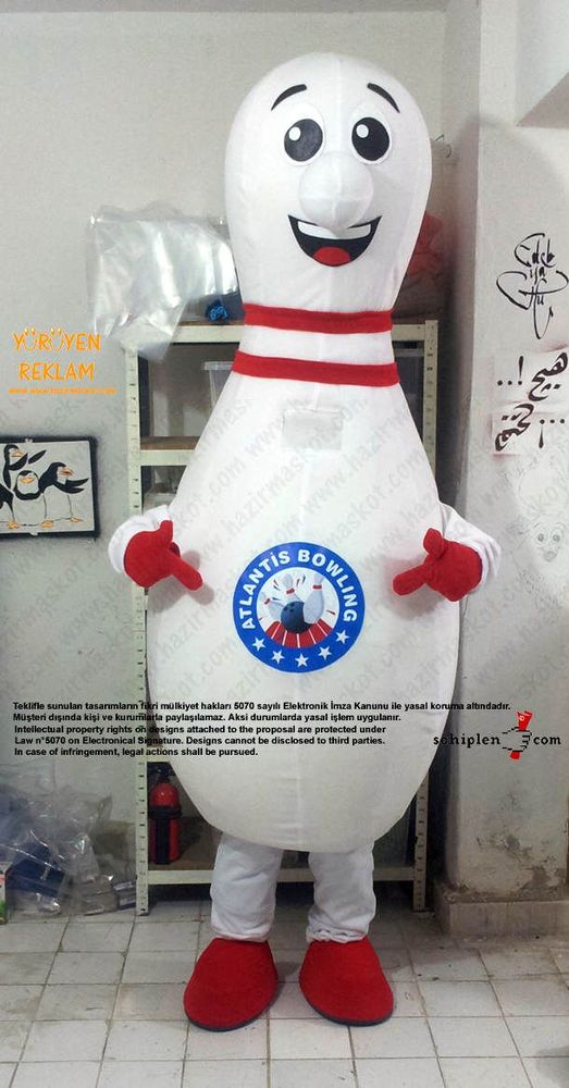 Lobut Maskot Kostümü / Atlantis bowling maskot kostümü