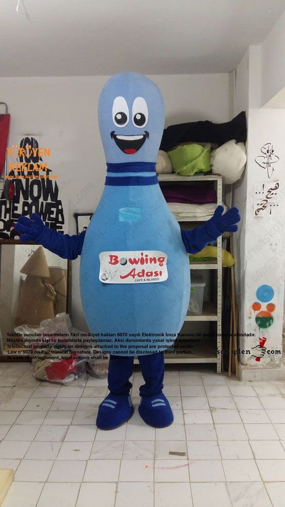 Lobut maskot kostümü maskot kostümü