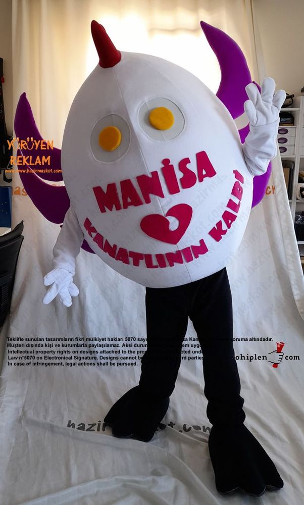 Yumurta Maskot Kostümü / Manisa İl Tarım maskot kostümü
