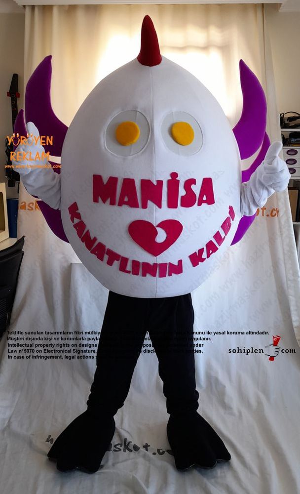 Yumurta Maskot Kostümü / Manisa İl Tarım maskot kostümü