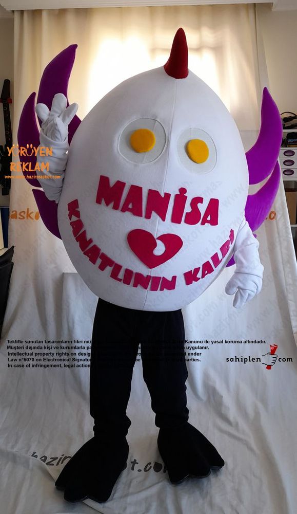 Yumurta Maskot Kostümü / Manisa İl Tarım maskot kostümü