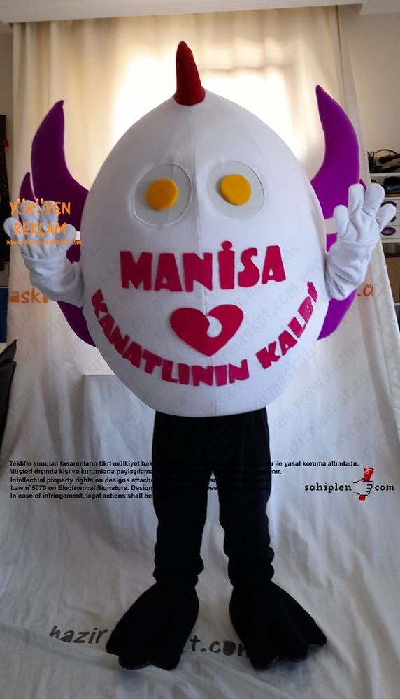 Yumurta Maskot Kostümü / Manisa İl Tarım maskot kostümü