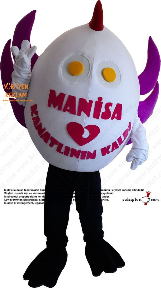 Yumurta Maskot Kostümü / Manisa İl Tarım maskot kostümü