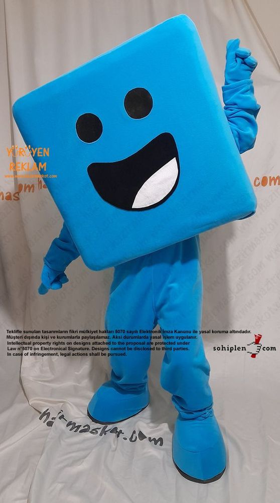 Buz Küpü Maskot Kostümü / ABD maskot kostümü