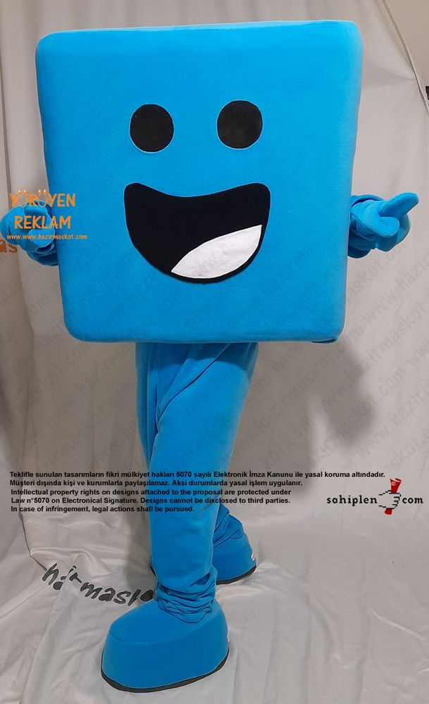Buz Küpü Maskot Kostümü / ABD maskot kostümü