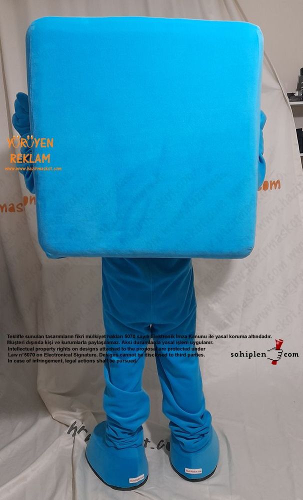 Buz Küpü Maskot Kostümü / ABD maskot kostümü