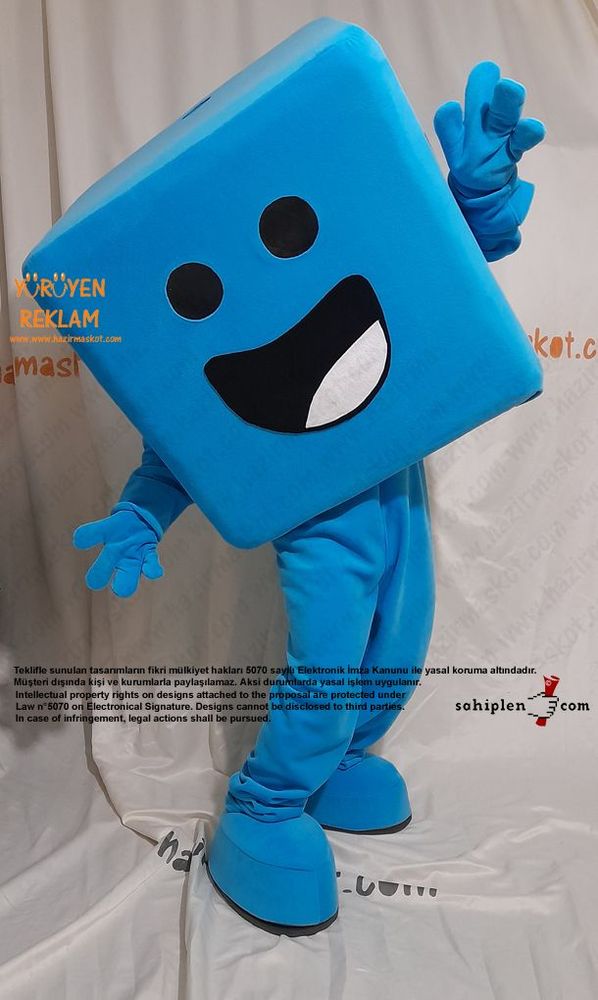 Buz Küpü Maskot Kostümü / ABD maskot kostümü