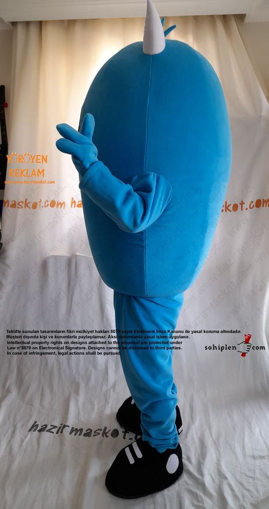 Mavi Canavar Maskot Kostümü / Blue Monster Mascot Costume maskot kostümü