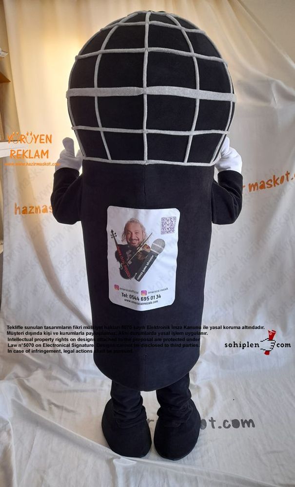 Mikrofon Maskot Kostümü maskot kostümü