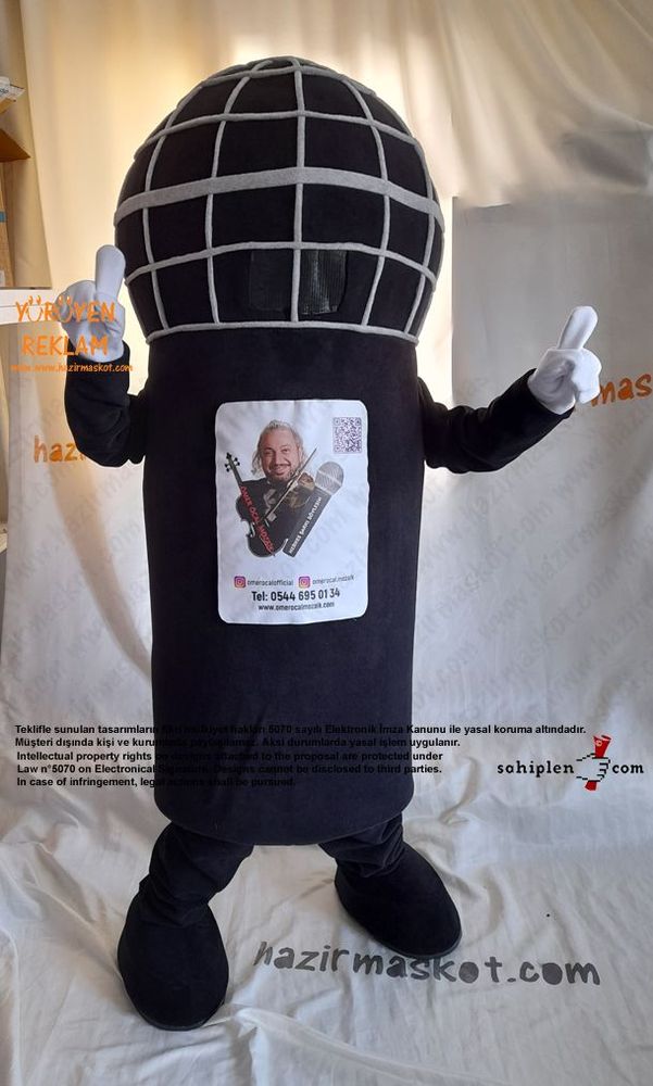 Mikrofon Maskot Kostümü maskot kostümü