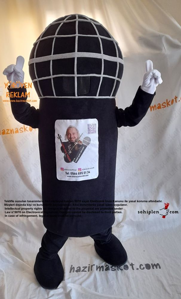 Mikrofon Maskot Kostümü maskot kostümü