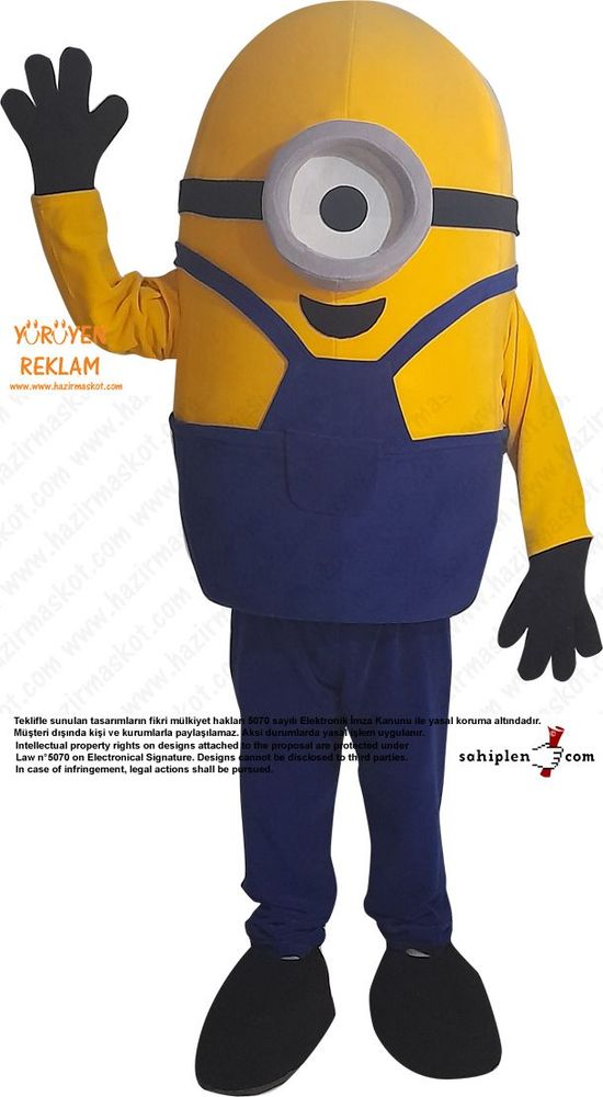 Minion Maskot Kostümü maskot kostümü