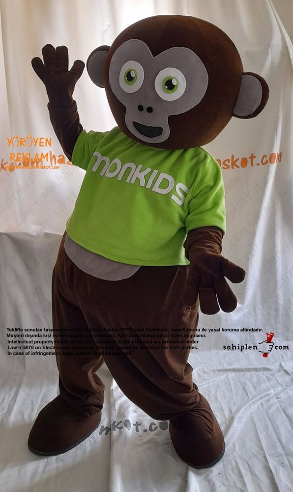 Monkinds Maymun Maskot Kostümü İsveç/ Monkinds Monkey Mascot Costume - Sweden maskot kostümü