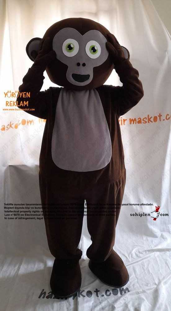 Monkinds Maymun Maskot Kostümü İsveç/ Monkinds Monkey Mascot Costume - Sweden maskot kostümü