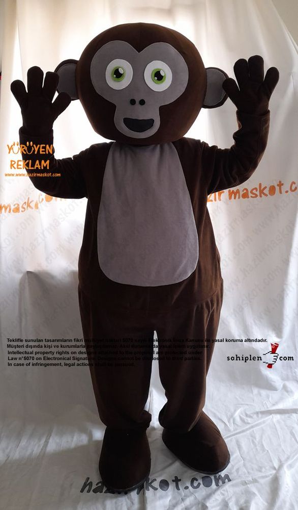 Monkinds Maymun Maskot Kostümü İsveç/ Monkinds Monkey Mascot Costume - Sweden maskot kostümü