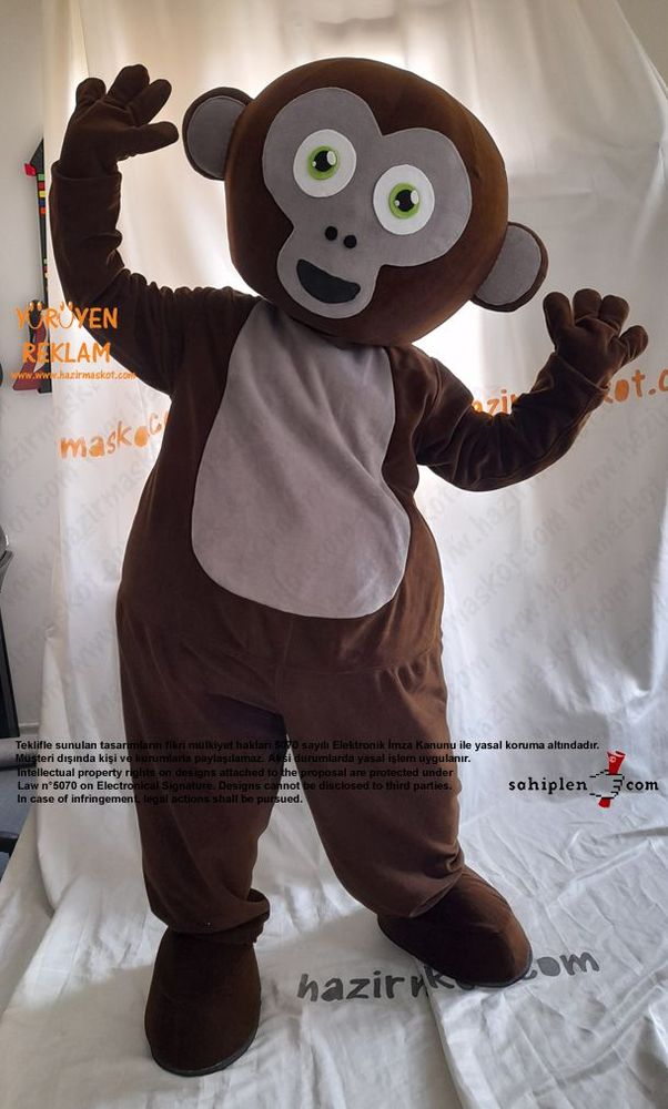Monkinds Maymun Maskot Kostümü İsveç/ Monkinds Monkey Mascot Costume - Sweden maskot kostümü
