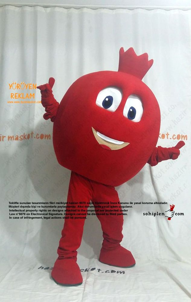 Nar Maskotu / Şanlı Urfa Suruç Belediyesi / Gelişim Ofset maskot kostümü