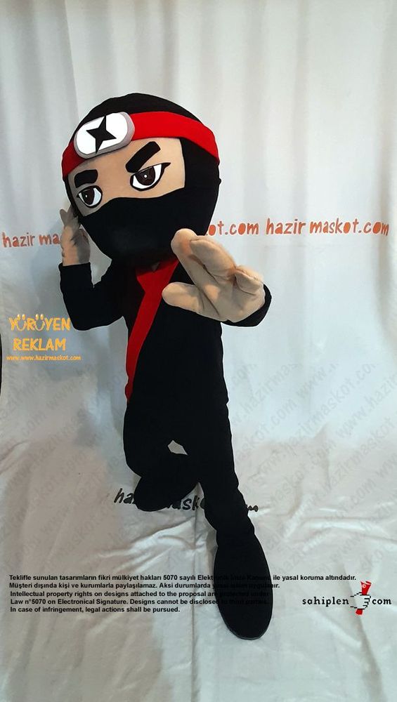 Ninja Maskot Kostümü / Ninja Mascot Costume maskot kostümü